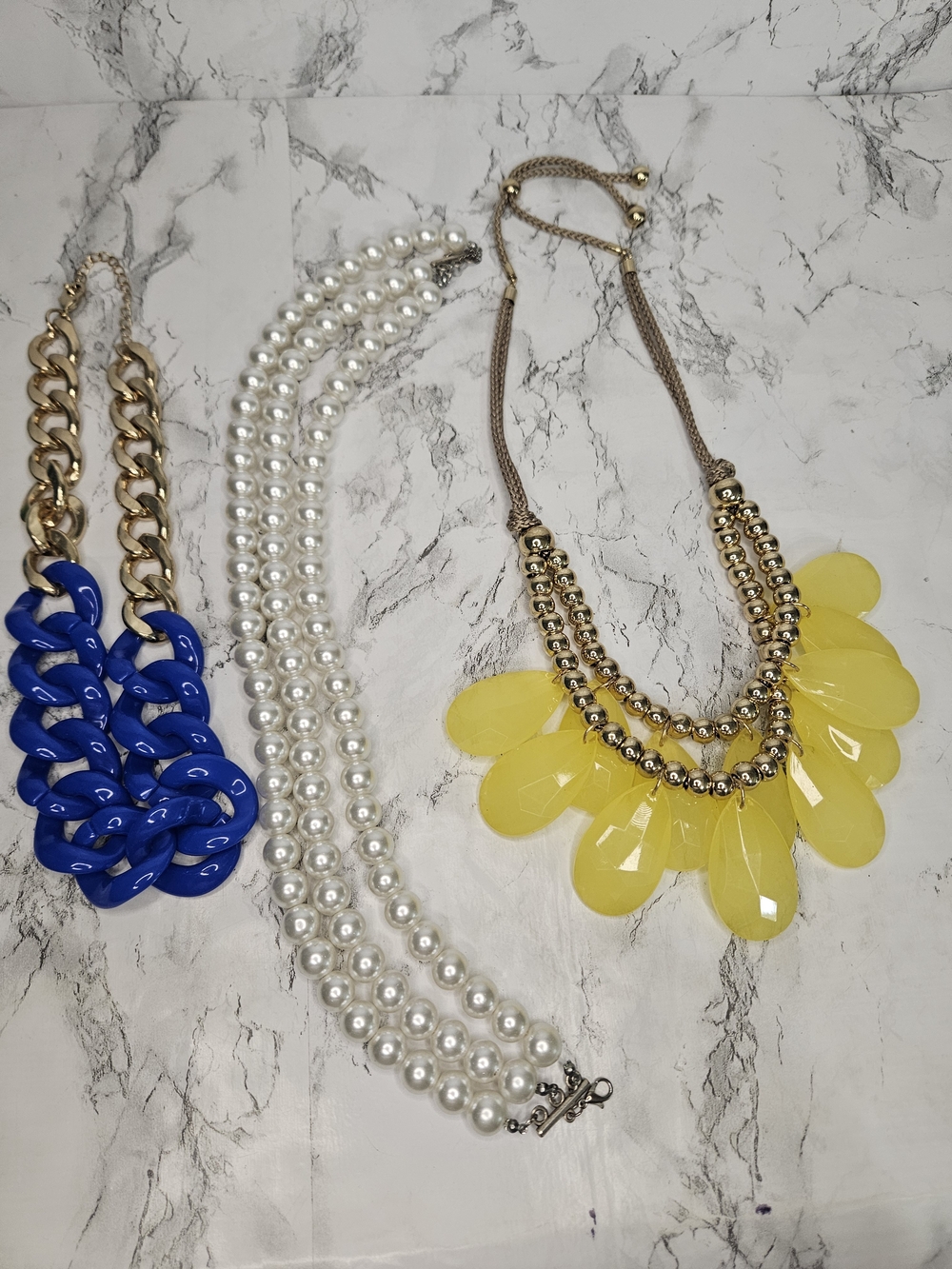 3 Necklaces, Maximalist Style And Faux Pearl Chocker